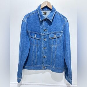 Vintage Lee Adult Unisex Denim Jean Jacket Made In Canada 100% Cotton Size L